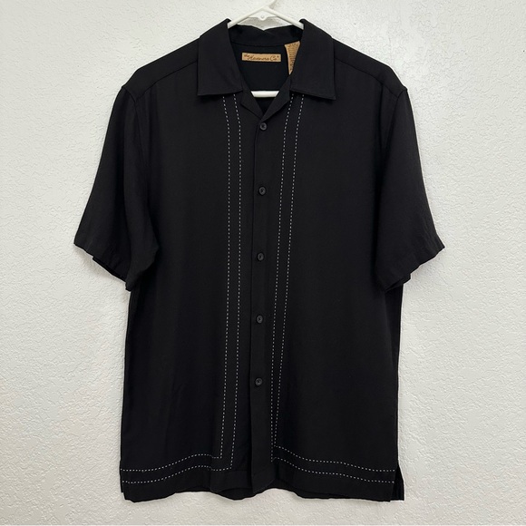 Men's Black Casual Button Down Shirt - Picture 1 of 12